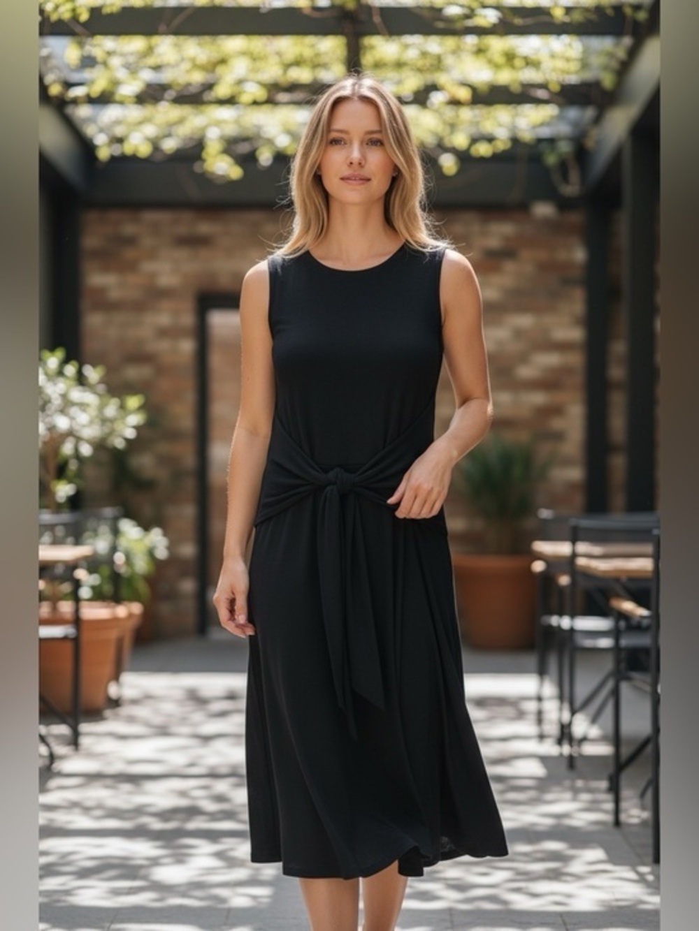 Anne Klein Black Statement Dress